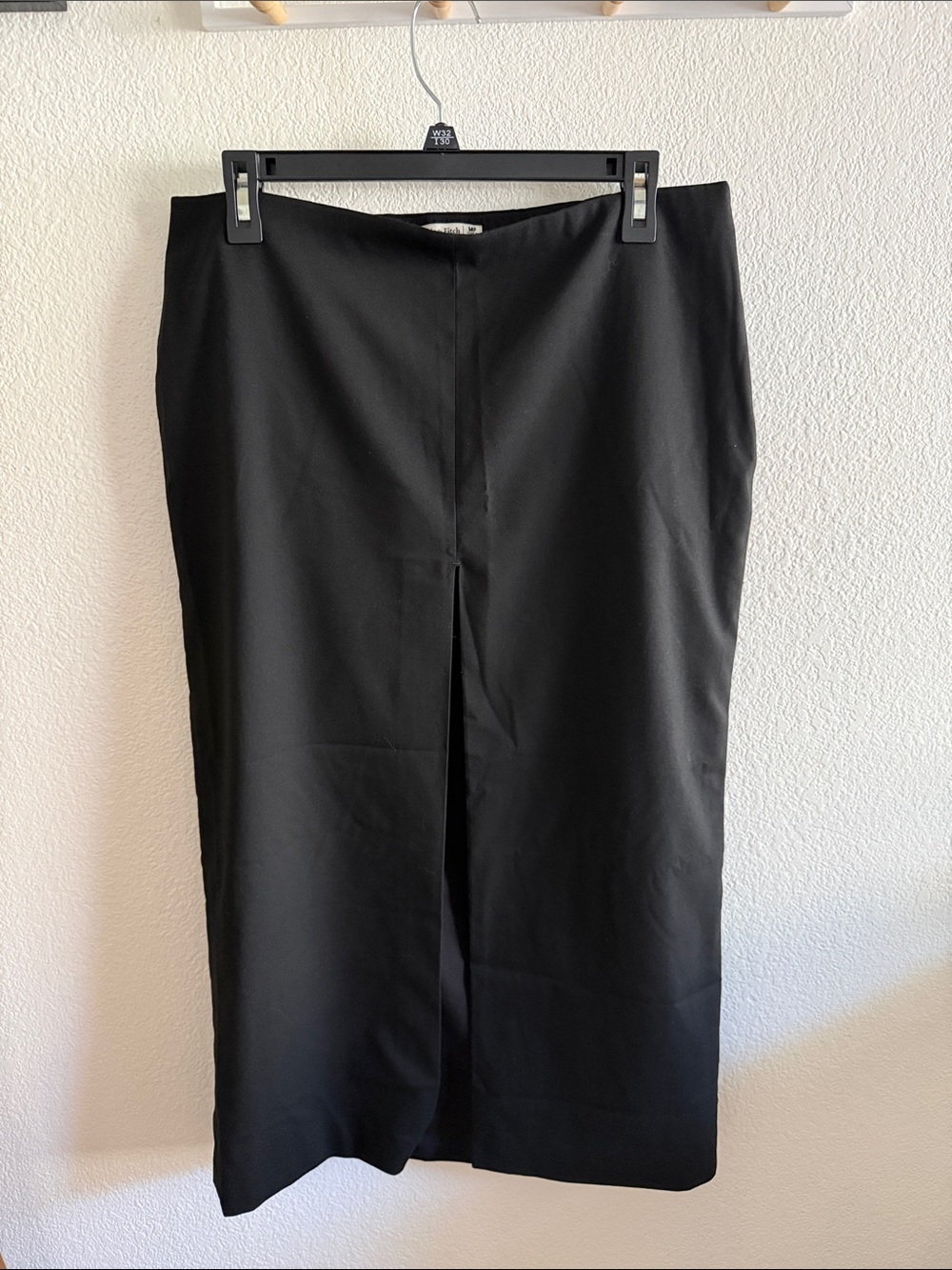 Abercrombie & Fitch Black Midi Skirt with Front Slit